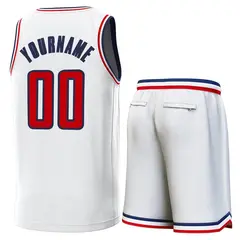 White Navy-White Classic Sets Basketball Jersey 3
