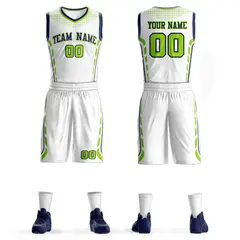 White Navy-White Graffiti Oblique Bar Basketball Jersey