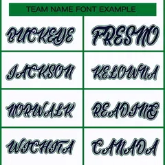 White Navy White-Green Classic Style Hockey Jersey 3
