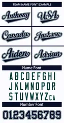 White Navy White-Midnight Green Classic Hockey Jersey 3