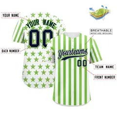White Neon Green American Flag Graffiti Baseball Jersey 2