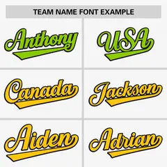 White Neon Green-Gold Gradient Side Baseball Jersey 3