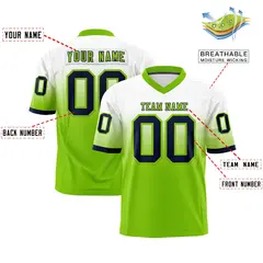 White Neon Green Gradient Authentic Football Jersey 2