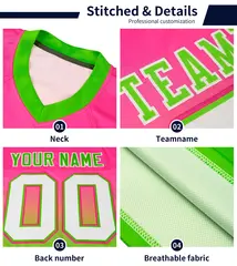 White Neon Green Gradient Authentic Football Jersey 5