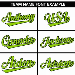 White Neon Green Gradient Thick Stripe Raglan Baseball Jersey 3