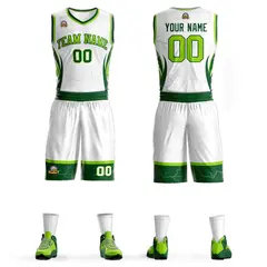 White Neon Green Green Graffiti Lightning Basketball Jersey 1