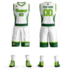 White Neon Green Green Graffiti Lightning Basketball Jersey 1
