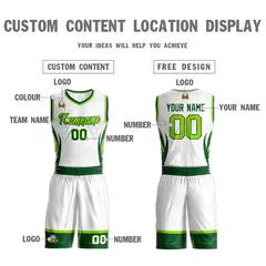 White Neon Green Green Graffiti Lightning Basketball Jersey 3