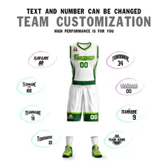 White Neon Green Green Graffiti Lightning Basketball Jersey 4