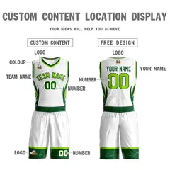 White Neon Green Green Graffiti Lightning Basketball Jersey 3