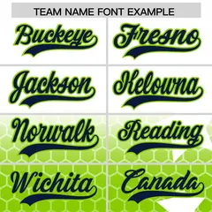 White Neon Green Navy Rising Stars Gradient Baseball Jersey 3