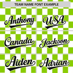 White Neon Green Plaid Fashion Authentic Baseball Jersey 3