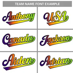 White Neon Green-Purple Gradient Fashion Baseball Jersey 3
