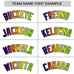 White Neon Green-Purple Gradient Fashion Baseball Jersey 3