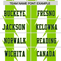 White Neon Green Razr Stripe Graffiti Flag Football Jersey 3