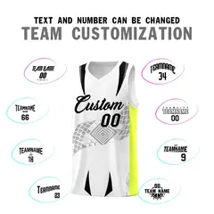 White Neon Green Snake Scale Venomous Fang Graffiti Basketball Jersey 4