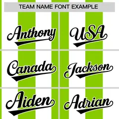 White Neon Green Stripe Two-Button Softball Jersey 3