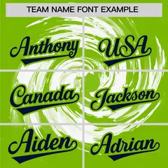 White Neon Green Swirl Graffiti Baseball Jersey 3