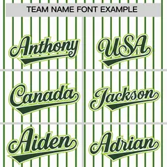 White Neon Green Tricolor Stripe Baseball Jersey 3