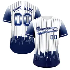 White New York City Silhouette Authentic Baseball Jersey