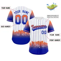 White New York City Silhouette Authentic Baseball Jersey 2