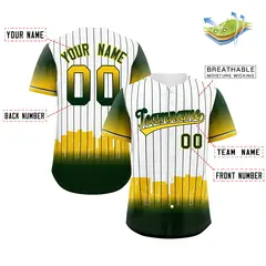 White Oakland City Silhouette Baseball Jersey 2