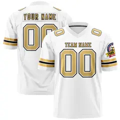 White Old Gold-Black Classic Authentic Football Jersey 1