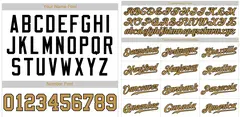 White Old Gold-Black Classic Style Authentic Baseball Jersey 3