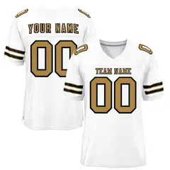White Old Gold-Black Classic Style Authentic Football Jersey 1
