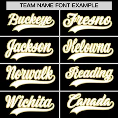 White Old Gold Black Reversible Two-Button Baseball Jersey 7