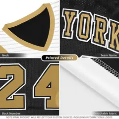 White Old Gold Chest Slash Pattern Uniform Basketball Jersey 7
