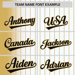 White Old Gold Gradient Pinstripe Full-Snap Letterman Jacket 3