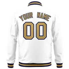 White Old Gold-Navy Varsity Full-Zip Letterman Bomber Jacket 4