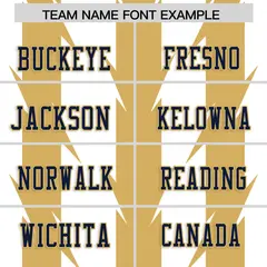 White Old Gold Razr Stripe Graffiti Flag Football Jersey 3