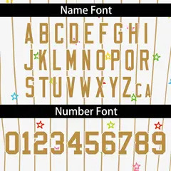 White Old Gold Stripe Star Pattern Authentic Baseball Jersey 4