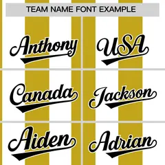White Old Gold Stripe Two-Button Softball Jersey 3