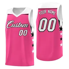White Old Gold Two Tone Side Star Color Block Quick-Drying Basketball Jersey 1