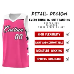 White Old Gold Two Tone Side Star Color Block Quick-Drying Basketball Jersey 2