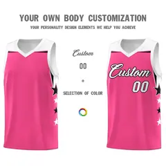 White Old Gold Two Tone Side Star Color Block Quick-Drying Basketball Jersey 3