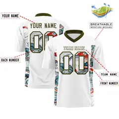 White Olive Ukiyo-e Auspicious Clouds Graffiti Football Jersey 2