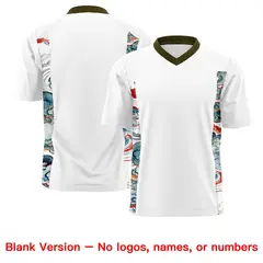 White Olive Ukiyo-e Auspicious Clouds Graffiti Football Jersey 7
