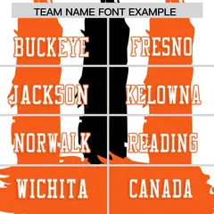 White Orange and Black Graffiti Flag Football Jersey 3