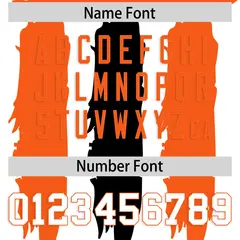 White Orange and Black Graffiti Flag Football Jersey 4