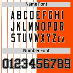 White Orange and Black Pinstripe Raglan Baseball Jersey 4