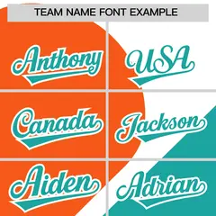 White Orange-Aqua Half Heart Color Block Baseball Jersey 3