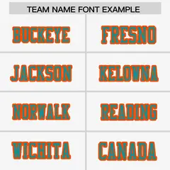 White Orange-Aqua Raglan Side Pattern Football Jersey 3