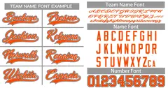 White Orange-Black Classic Authentic Baseball Jersey 3
