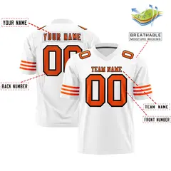 White Orange-Black Classic Authentic Football Jersey 2