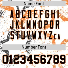 White Orange-Black Star Graffiti Authentic Football Jersey 4