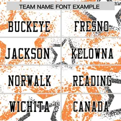 White Orange-Black Star Pattern Authentic Football Jersey 3